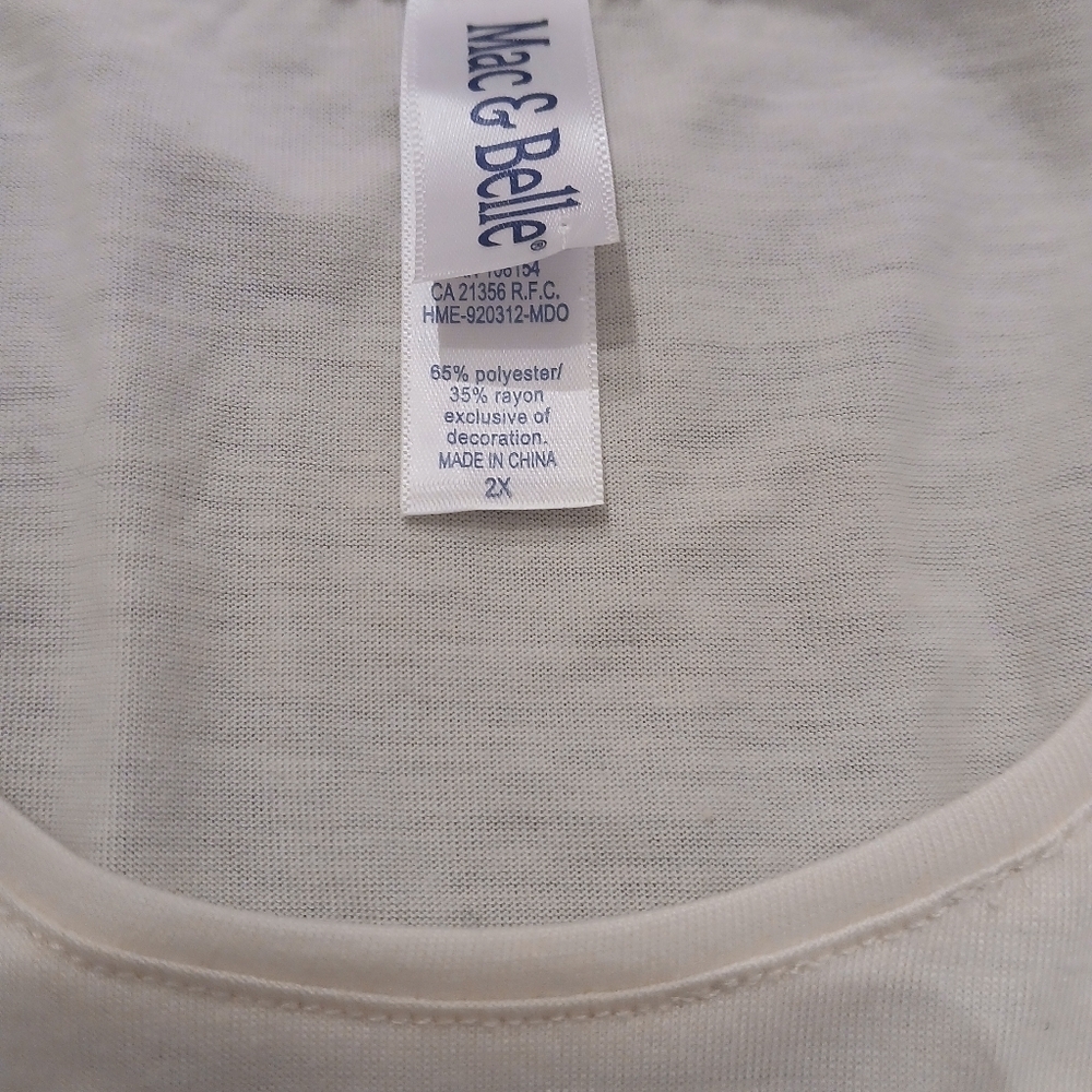 Mac & Belle Round Neck Long Sleeve Cardinal Club Shirt Size: 2X PLUS SIZE NEW - Picture 6 of 9